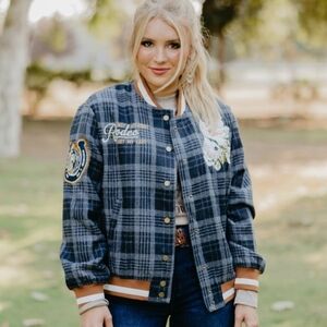 Nwt Rodeo Quincy Not My First& Not My Last Bomber Jacket